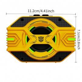Transformers portable Bluetooth speaker, wireless portable Bluetooth speaker, desktop speaker supports Bluetooth/TF/AUX mode, full bass, high-fidelity sound quality, 360° surround sound, TWS pairing, built-in microphone, lanyard design