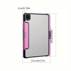 Suitable For IPad 10th Generation Protective Case With Keyboard Lazy Bracket 7-color Backlight Lifting And Rotating Pen Holder Storage Wireless Magic Keyboard Protective Case For 2022 New IPad 10th Generation 10.9 Inch/iPad Air 13 Inch M3/M4 (pink)