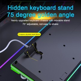 Mechanical Keyboard Wired Illuminated Keyboard Retro Punk Keycaps Gaming E-Sports Office Desktop Computer Peripheral USB Plug and Play Mechanical Feel Mixed Color Backlit, Keyboard for Computer, Gaming Keyboard, Punk Style Keys, Durable Keycaps, E-Sports Gear, Punk Aesthetic, Sturdy Construction, Usbpowered Keyboard, Streamers, Office Workers