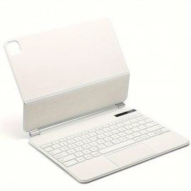 Only Tablet Case With Keyboard For Ipad, Magic Keyboard With Real-time Power Display, Multi-Touch Trackpad, Backlit Wireless Keyboard-US English-gray, White