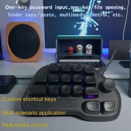 17-Key Keyboard with RGB Lighting, USB-C Wired Connection, Keys for Office, Gaming, PS, Programming - Efficient & Fast Operation, Gaming Setup, Tech Enthusiasts, Durable Build, Ergonomic Design, Sleek Design, Modern Aesthetic, Home Office Setup