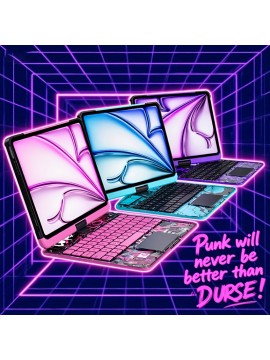 For IPad Air 6 7 11-inch Protective Case With Keyboard, 7-color Backlit Lifting And Rotating Wireless BT Keyboard Protective Case With Pen Holder(pink)7