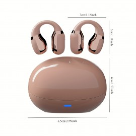 New Clip-On Wireless Earbuds, Over-Ear Music Sports Running Headphones with Ultra-Long Battery Life and Open-Ear Design, Open Ear Headphones, Lightweight Headphones, Clipon Earbuds, Comfortable Wear, Sweatresistant Design, Noisefree Audio, Touch