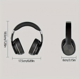 High-End Wireless Over-Ear Headphones with Wireless, Surround Sound & Noise Isolation - Foldable Closed-Back Headset, -C, Compatible with iPhone/, TF Card/SIM/Radio Modes for Gaming,, Music (, Plug-and