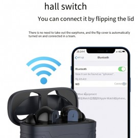 ANC+ENC Dual Noise-Canceling Wireless Headphones | Wireless Wireless Earbuds 6.0 with Hall Magnetic Auto-Connect Upon Opening, 20Ms Low Latency for Gaming + 24H Long Battery Life, Vibrant RGB Case, Suitable for Music, Sports, And Calls (Compatible with Apple And Android).