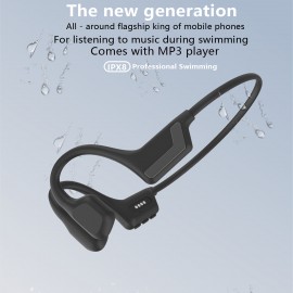 S850B Bone Conduction Wireless Wireless Smart Earbuds with IPX8 High Quality, 300H Life, Magnetic Charging, Open-Ear Design & Fit for Swimming, Cycling, Running, Gym - Wireless 5.4, 20g Lightweight, Secure Fit,, Compatible with Smartphones/Tablets/Smartwatches - Ideal for Outdoor Sports & Water Activities (Compatible with /)