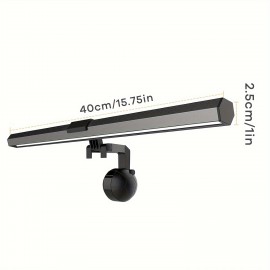 USB-Powered LED Computer Screen Light with Adjustable Color Temperature & Dimmable Brightness - 3 Levels, Touch Buttons for Desk/Office/Home, No Screen Glare, USB Cue Included, Home Lighting, Modern Lighting, Sleek Design, Adjustable Brightness, Home Users