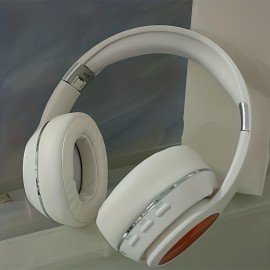 High-End Wireless Over-Ear Headphones with Wireless, Surround Sound & Noise Isolation - Foldable Closed-Back Headset, -C, Compatible with iPhone/, TF Card/SIM/Radio Modes for Gaming,, Music (, Plug-and