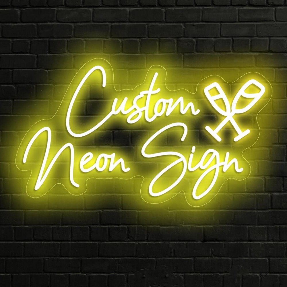 Customizable Neon Sign for Wine Glass, Personalized LED Light Wall Decor, USB Powered, Ideal for Birthday, Christmas, Valentine'S Day, Shop, Home, Wedding Decoration, No Battery Required