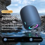 Portable Wireless 5.3 Subwoofer Speaker with Heavy Bass, RGB & 360° Sound - Wireless -C Lowrider/Party Speaker for, Outdoor, Car, PC Gaming - Long Battery Life, Control (No Charger Included)