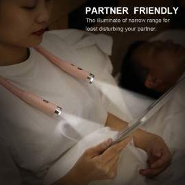 LED Neck Reading Lamp, Bed Reading Lamp, Tri-color Dimming, 6 levels of brightness for cozy bedtime reading, knitting & crafting, camping, outdoor hideaway setup, ideal gift for Halloween & Christmas!, Camping Lantern, Knitting Lamp, Adjustable Lamp