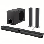 60W TV Speakers, Smart TV Speakers Wireless Speaker, Wired and Wireless Speakers, with ARC/ Optical/ AUX Connection, Detachable 32inch Speakers